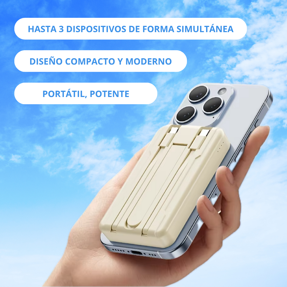 MultiPower 10K™ Batería Externa – Carga magnética inalámbrica y simultánea