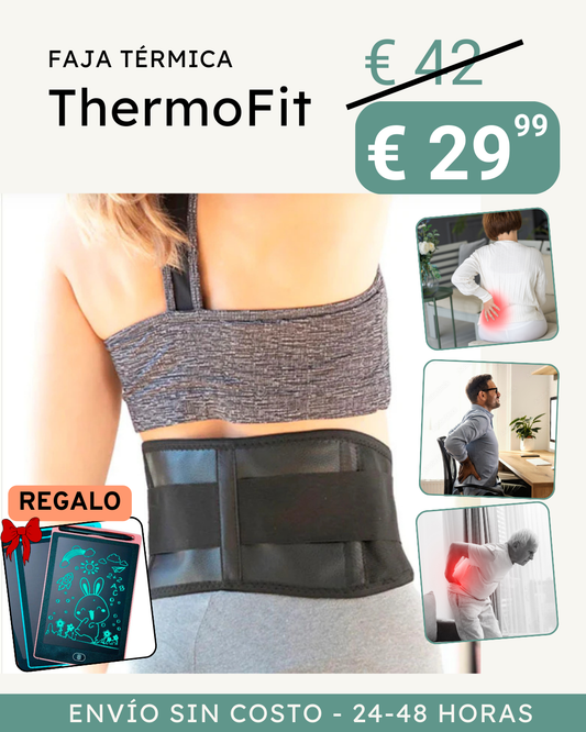 ThermoFit  - Faja de compresión térmica de alivio y soporte lumbar + REGALO GRATIS!