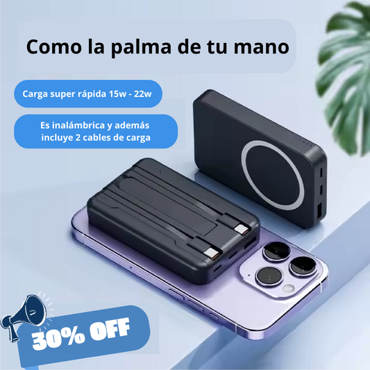 MultiPower 10K™ Batería Externa – Carga magnética inalámbrica y simultánea